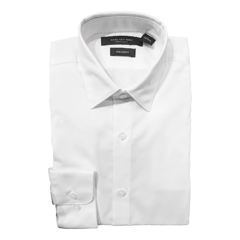 Marc New York Boys Junior Skinny White Solid Shirt