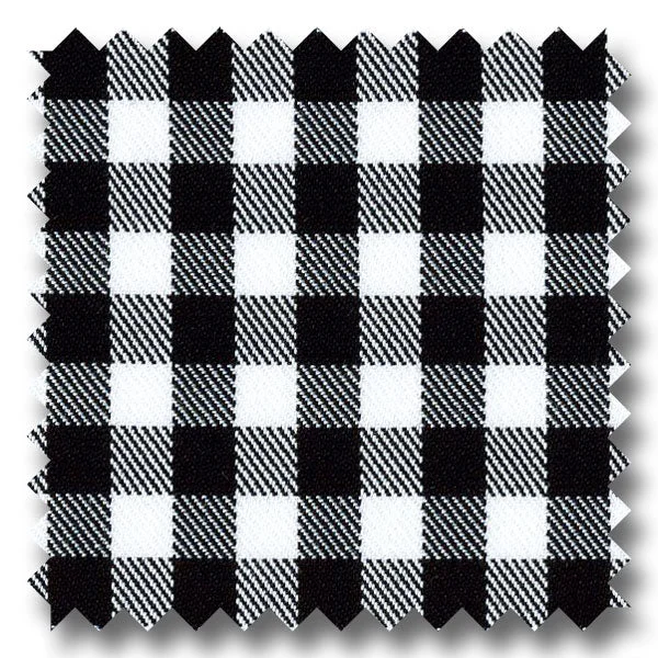 Black Gingham Check Twill - Custom Dress Shirt