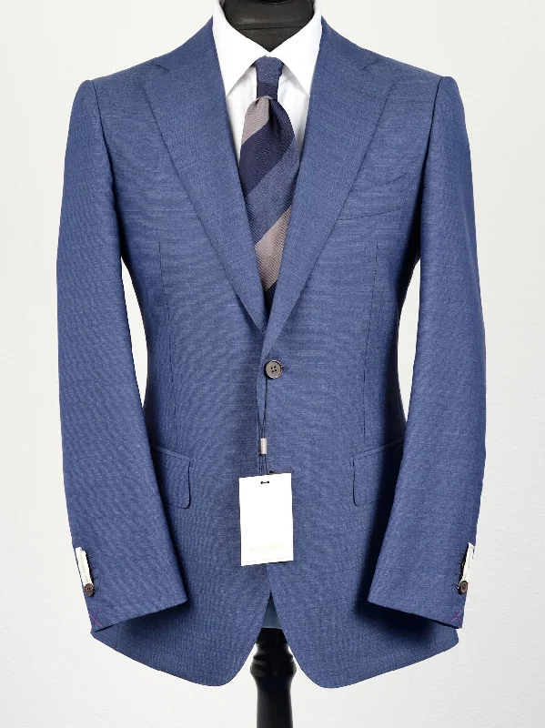 New Suitsupply Lazio Mid Blue Pure Wool All Season Suit - Size 36S, 36R, 38R, 40R, 40L, 42L, 44L, 46L, 48R