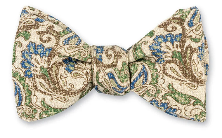 Green Chester Paisley Bow Tie - B5600