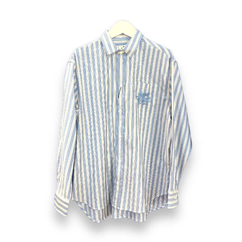 Etro Boys Long Sleeve Striped Shirt_ GU5P30=101CE