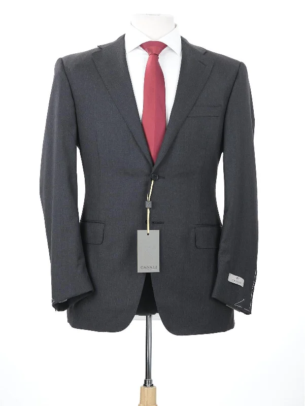 Canali 1934 Mens 40R Drop 7 Charcoal Gray 100% Wool Modern Fit 2 Piece Suit